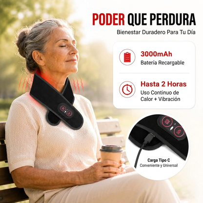 Masajeador 3 en 1: Luz Roja, Calor y Vibración